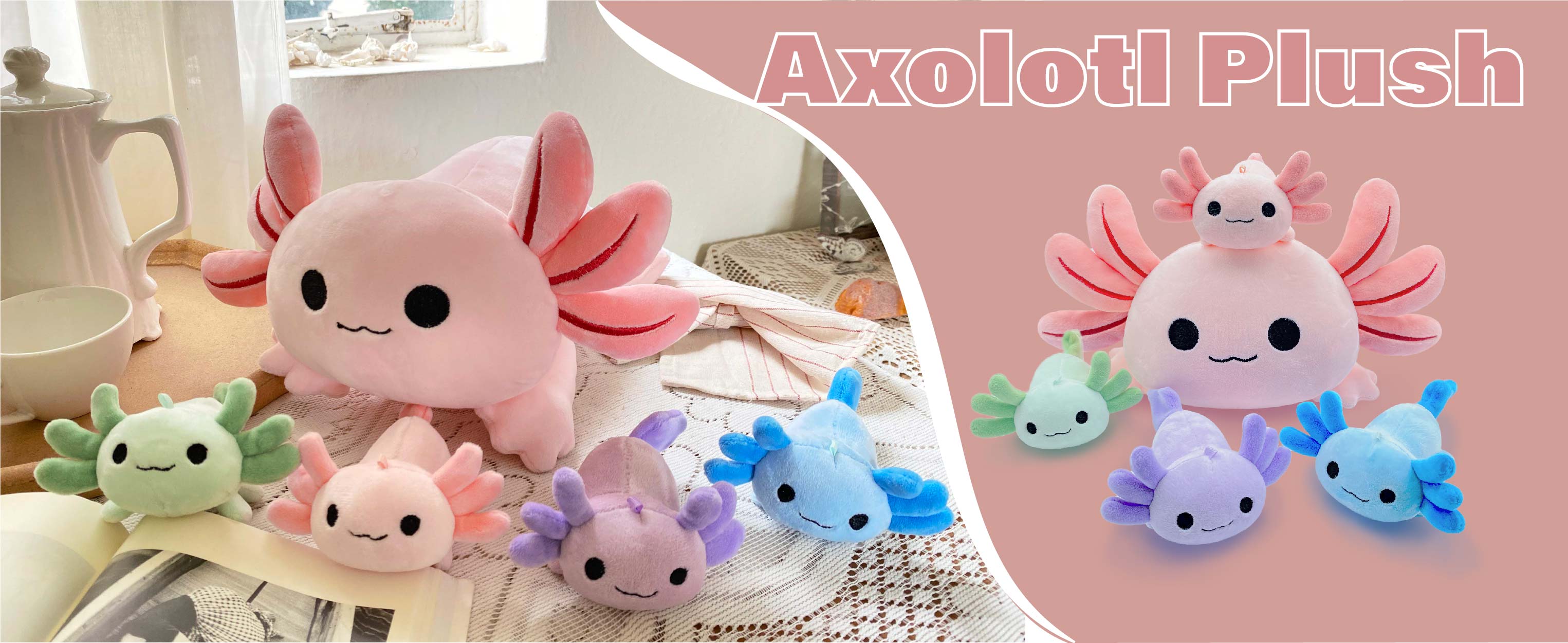 Amazon.com: YUNCOL Axolotl Plush，Cute Axolotl Mommy Stuffed