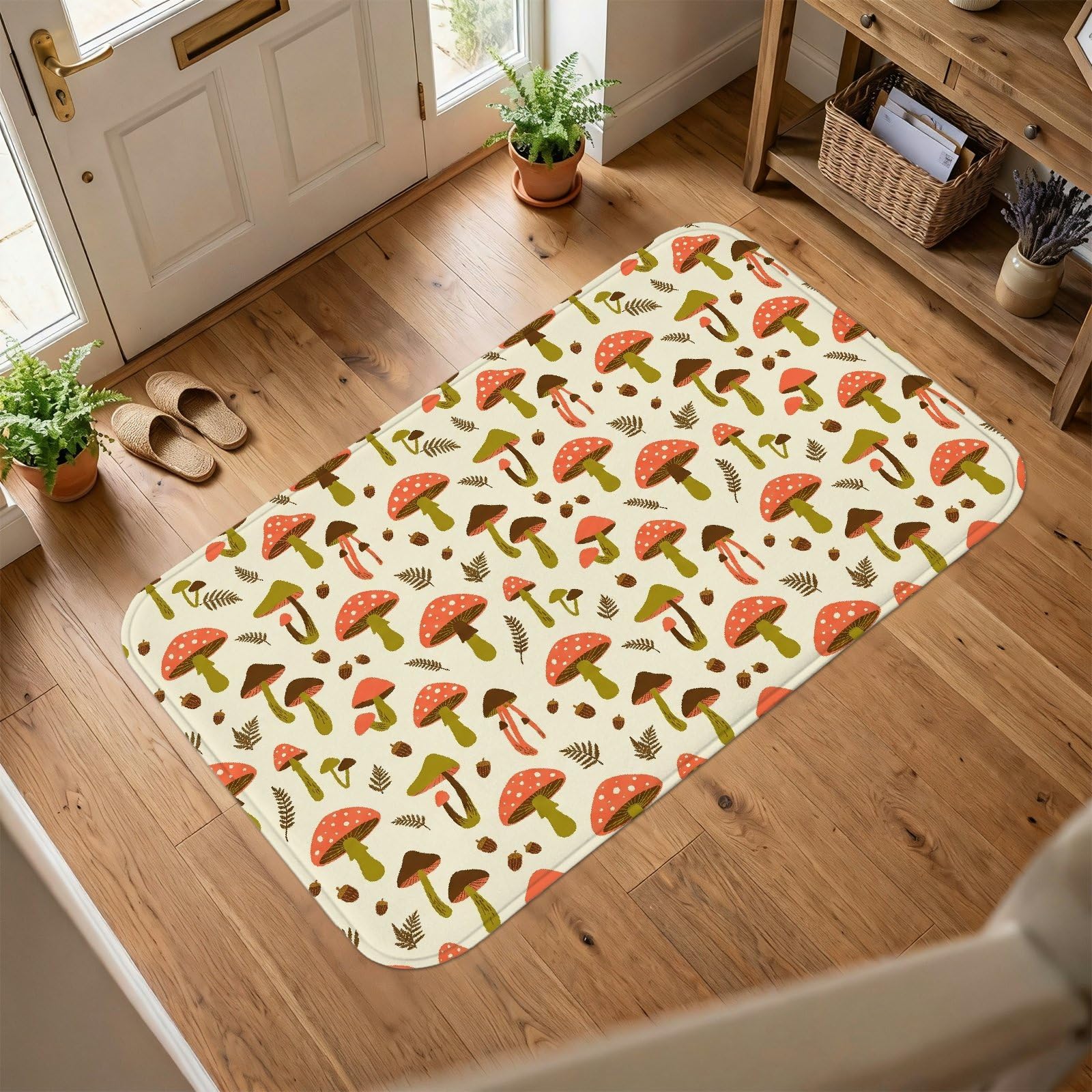 Tapis champignon automne pour votre entrée et décoration de chevet chaleureuse
