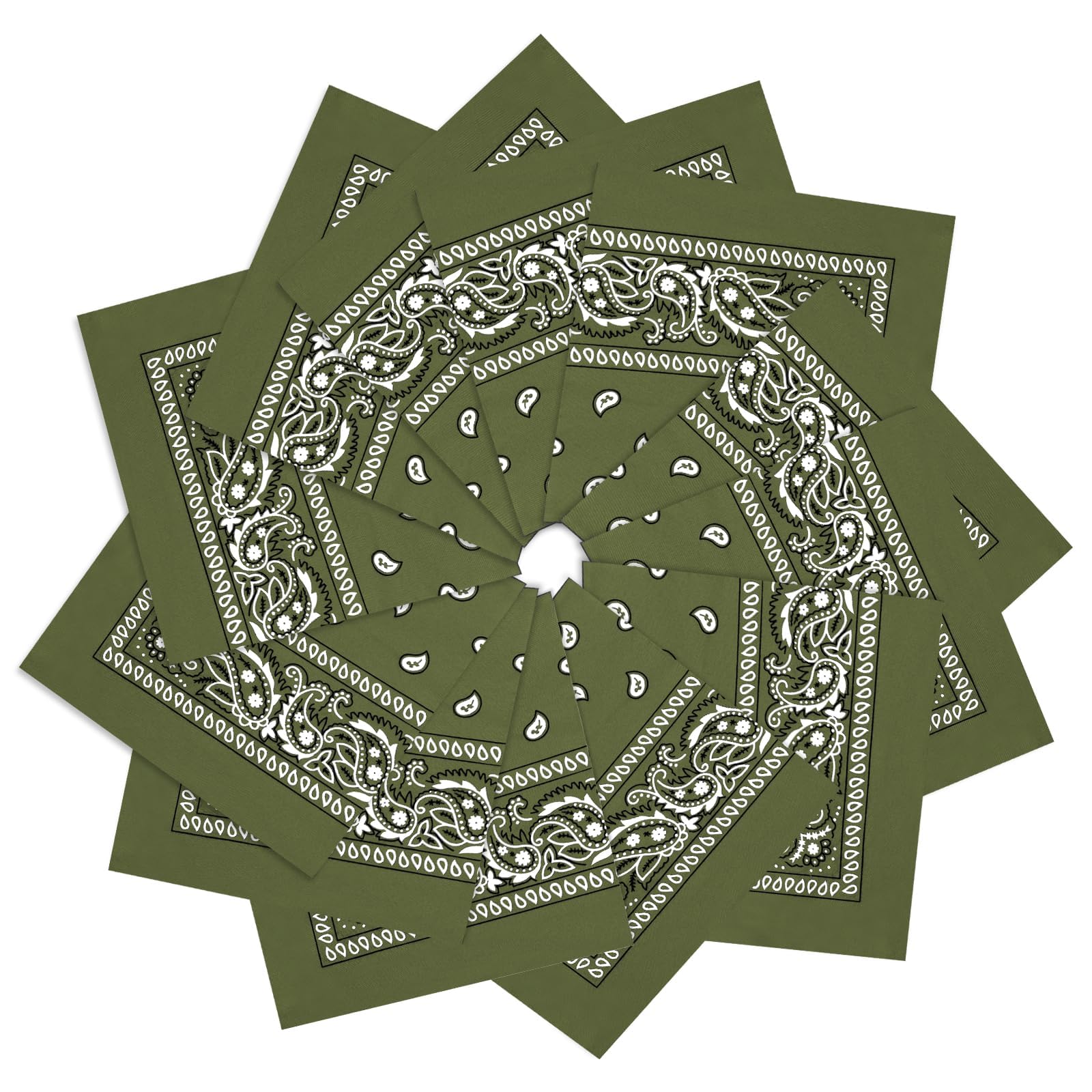 12 Pack Bandanas Unisex Paisley Cowboy Bandanas Bulk Multi Purpose Headband Scarf for Men Women Costume