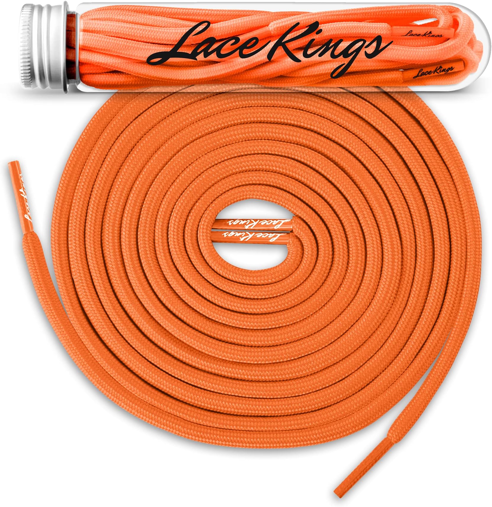 Lace Kings Round Rope Shoelaces - 2 Pack (Red) - 1.25" W x 6.25" L x 1.25" H