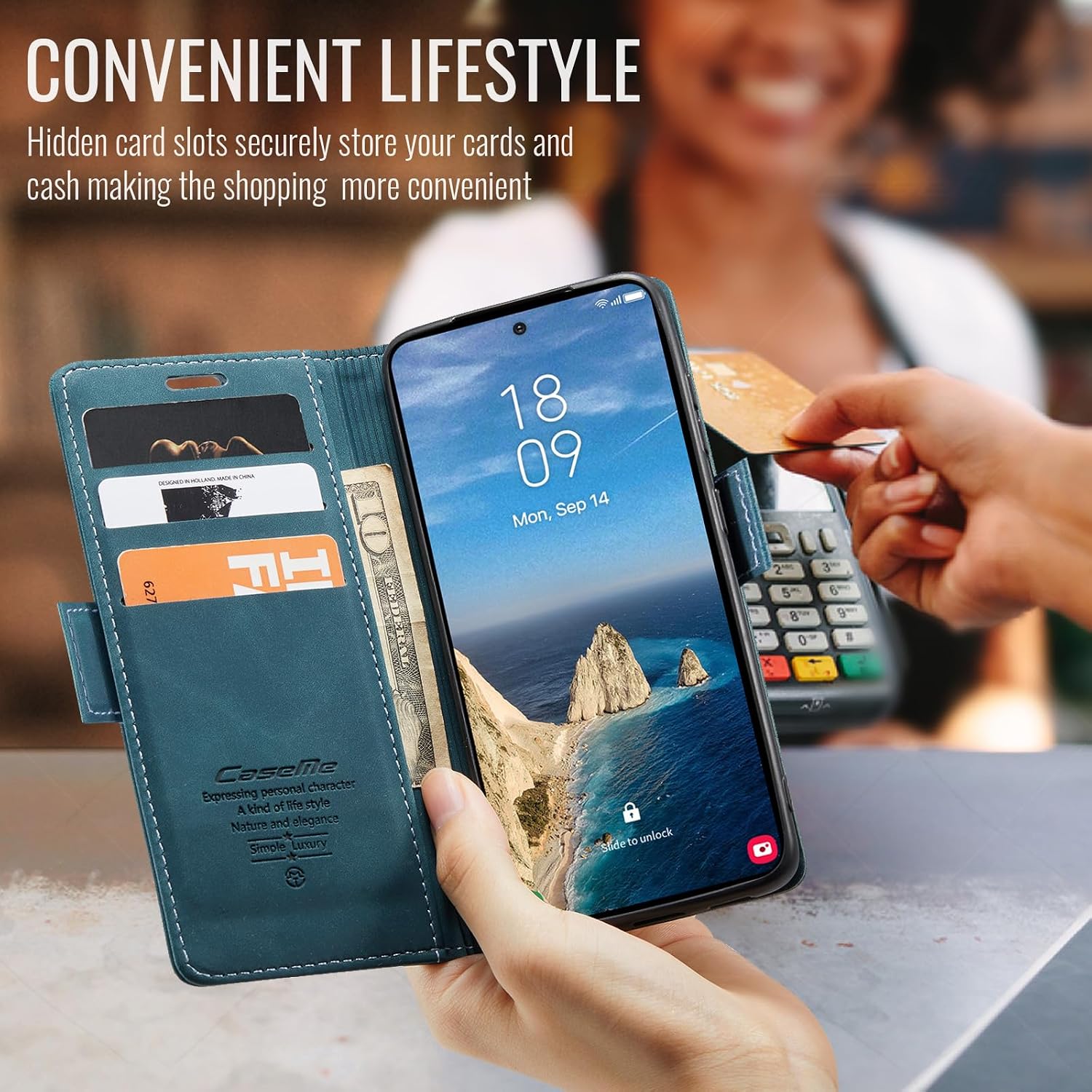 for Samsung Galaxy S26 Ultra(2026) 6.8", Flip Fold Leather Wallet Case with Credit Card Slot and Kickstand Magnetic Closure Protective Cover for Samsung Galaxy S26 Ultra(2026) 6.8" (Teal)