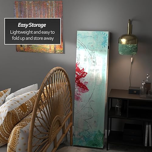 Miniatura 3 de Oriental Furniture - Divisor de habitación de lona para primavera de 5 1/4 pies, 6 paneles Primavera Mañana,Garden Gate,Paradise