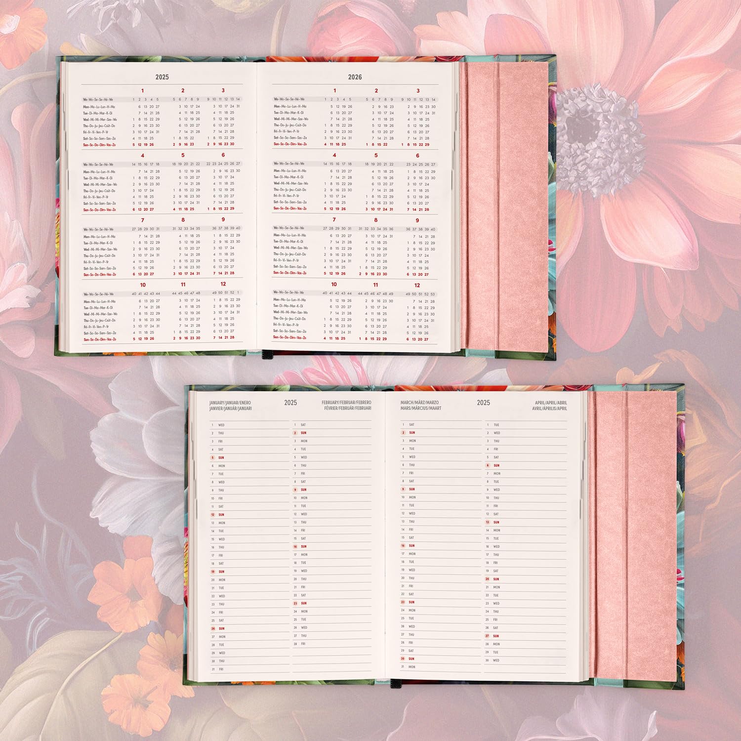 Pocket Calendar 2023 A6 - Diary With Elastic Closure - Appointment Calendar, Weekly Planner