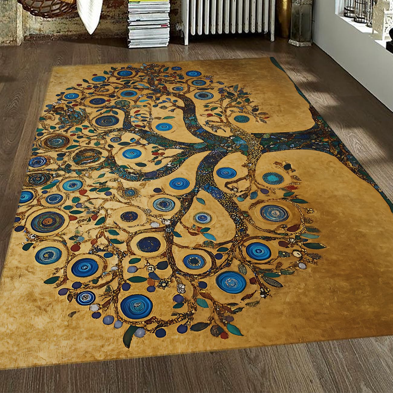 Tapis de salon Tree of Life pour un appartement chaleureux et moderne