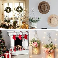 Vista 7 de Adove Ganchos adhesivos para colgar, paquete de 24 ganchos de pared resistentes, ganchos para toallas y abrigos impermeables, gancho adhesivo