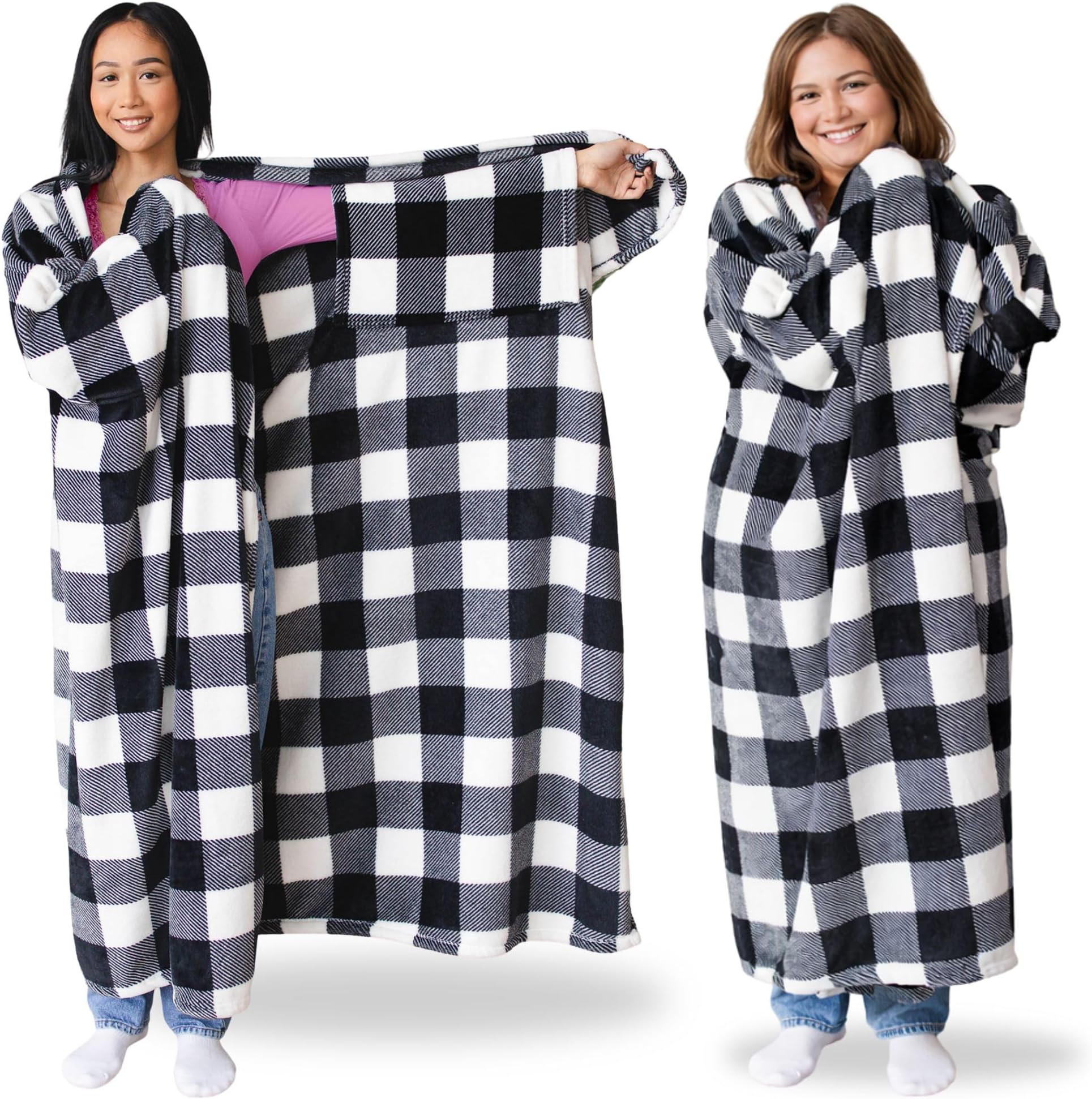 Super Blanky Wearable Blankets for Women, Adult Wearable Blanket Men, Mother's Day Gifts for Her, Wife Birthday Gift Ideas