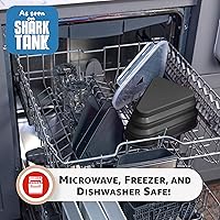 Vista 7 de El Paquete de Pizza Perfecto™ - Contenedor Reutilizable de Almacenamiento de Pizza con 5 Bandejas de Servicio Aptas para Microondas - Contenedor