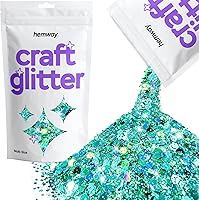 Vista 24 de Hemway Craft Glitter - Escamas de lentejuelas metálicas de varios tamaños para manualidades de resina y epoxi, suministros para vasos, tarjetas