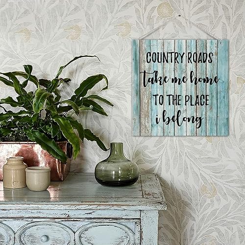 Miniatura 6 de Letrero de madera Shabby Chic para colgar en la pared con diseño nostálgico y rústico para colgar en la pared para dormitorio casa de campo puerta