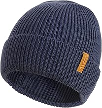 Donfri Men's Merino Wool Winter Beanie - Very Warm and Soft Winter Fleece Hat