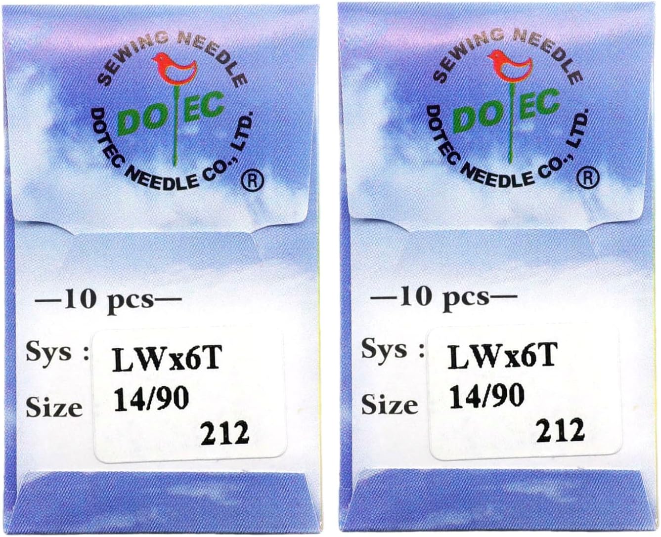 Blooy - 20PCS Dotec LWX6T Curve Needle (LWX2T, 29BL, SY7395) Fit Consew 75T, CM-101, CM-364, Brother CM3-B933 Portable Blindstitch Sewing Machines (Size 14 (90))