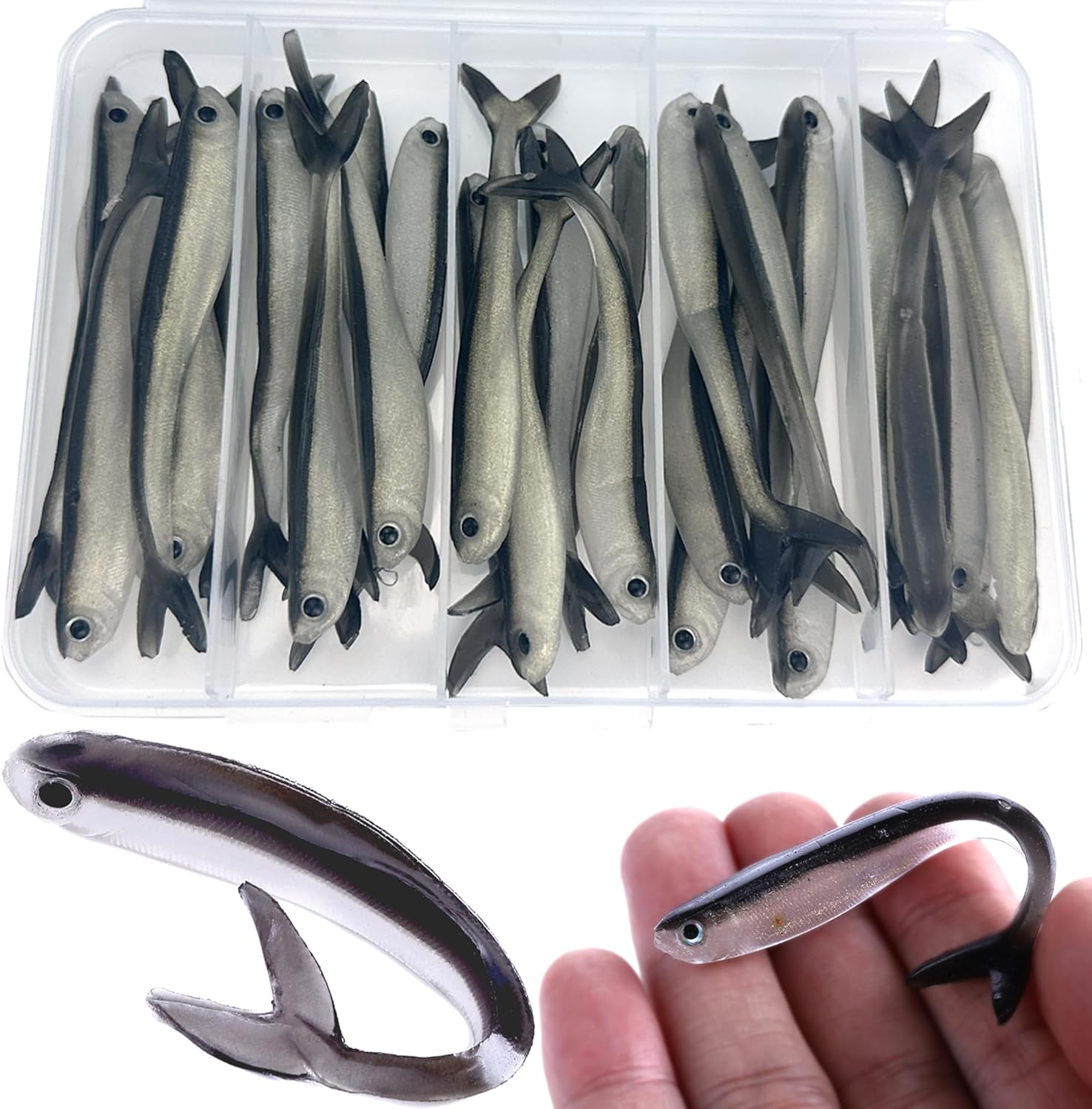 Lure Bulk Paddle Tail Swimbaits Fishing Soft Plastic Lures, Paddle