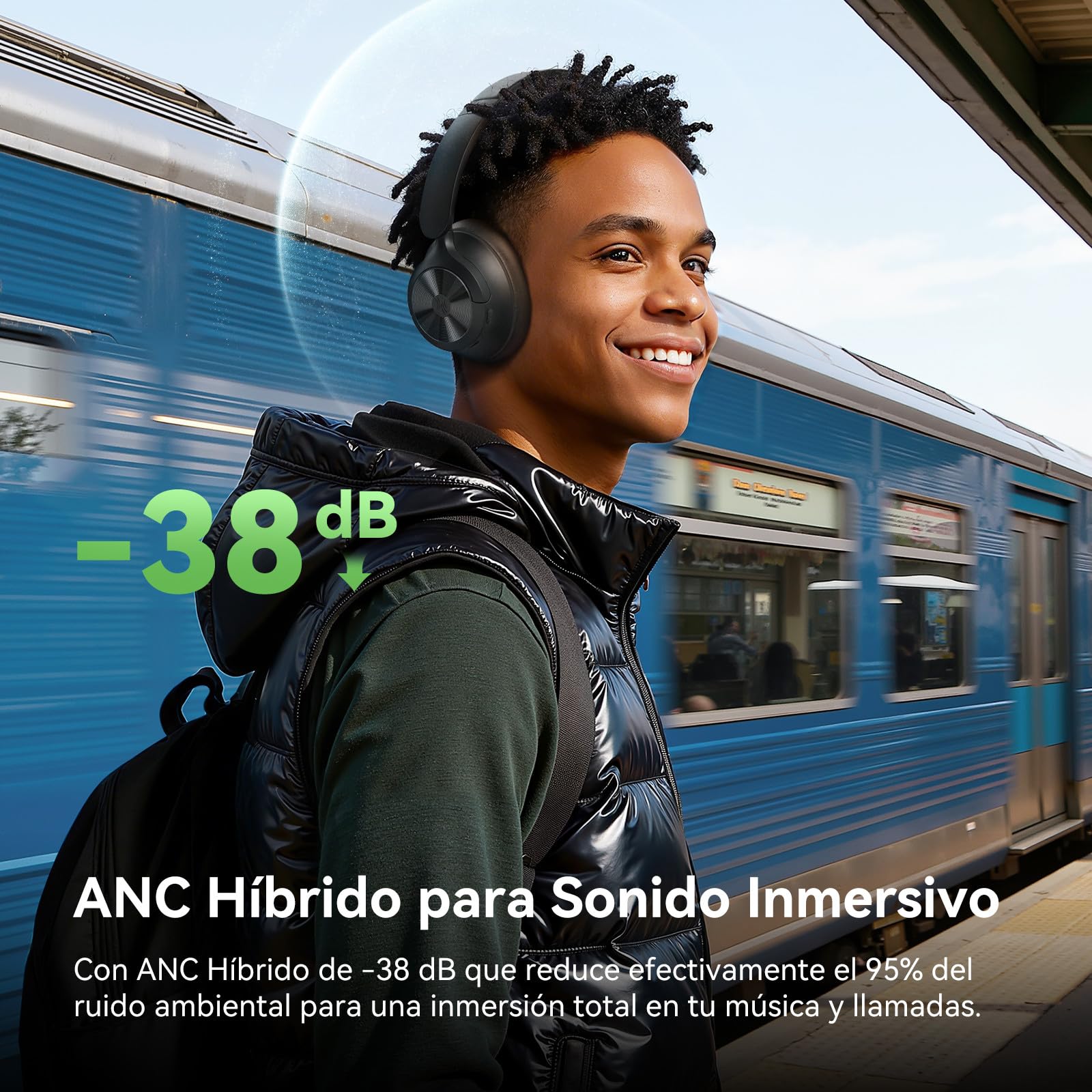 OneOdio Focus A1 Pro Auriculares On-Ear Inalámbricos con Cancelación Ruido