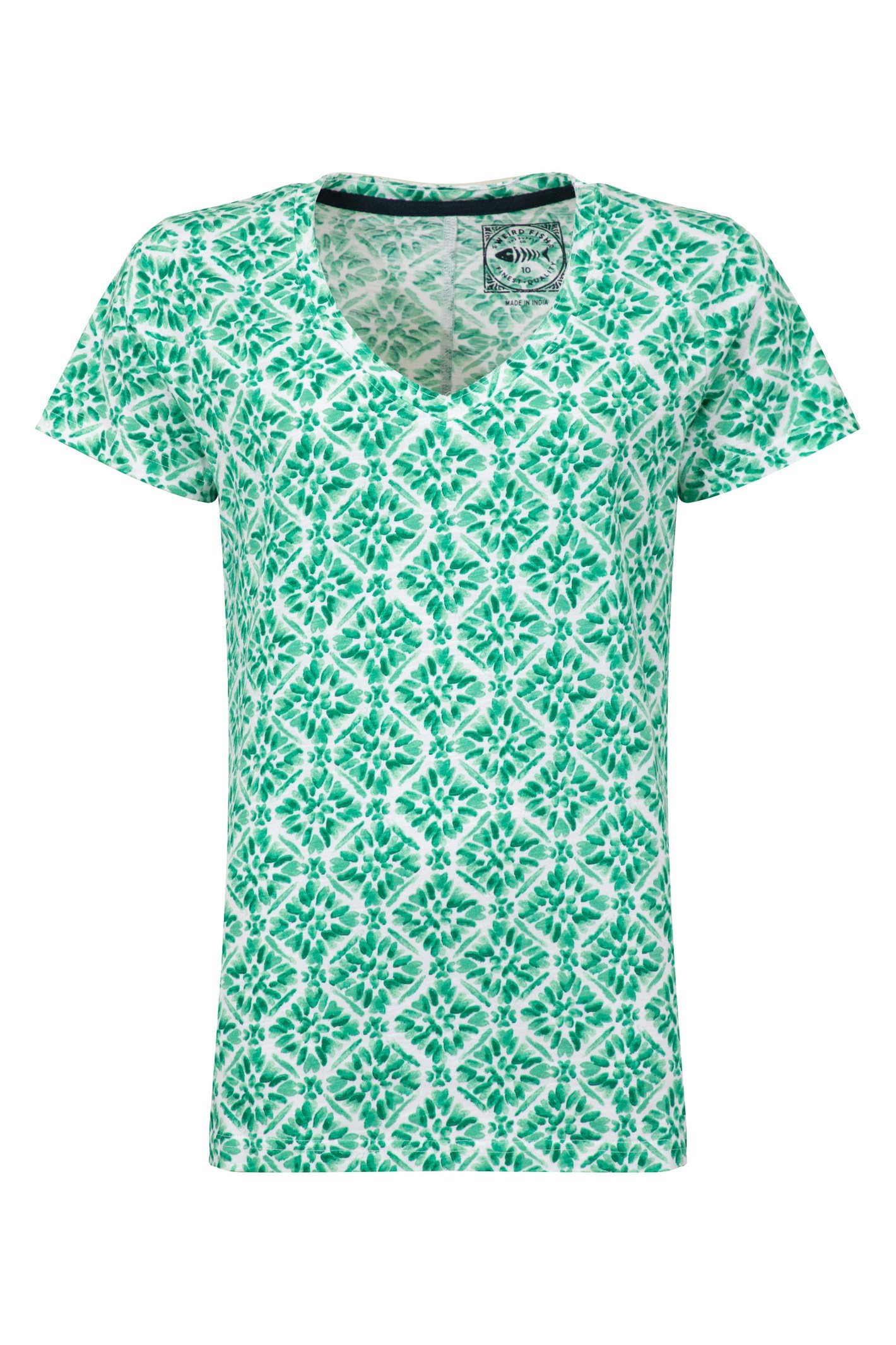 Weird Fish Women's Beach Glass Merica Printed Jersey T-Shirt Size 10