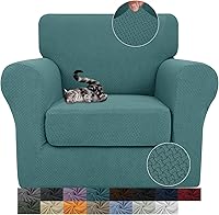 Vista 33 de JIVINER Fundas de sofá de 3 piezas para sofá de 2 cojines, funda de sofá elástica con 2 fundas de cojín de asiento extra grandes, fundas gruesas