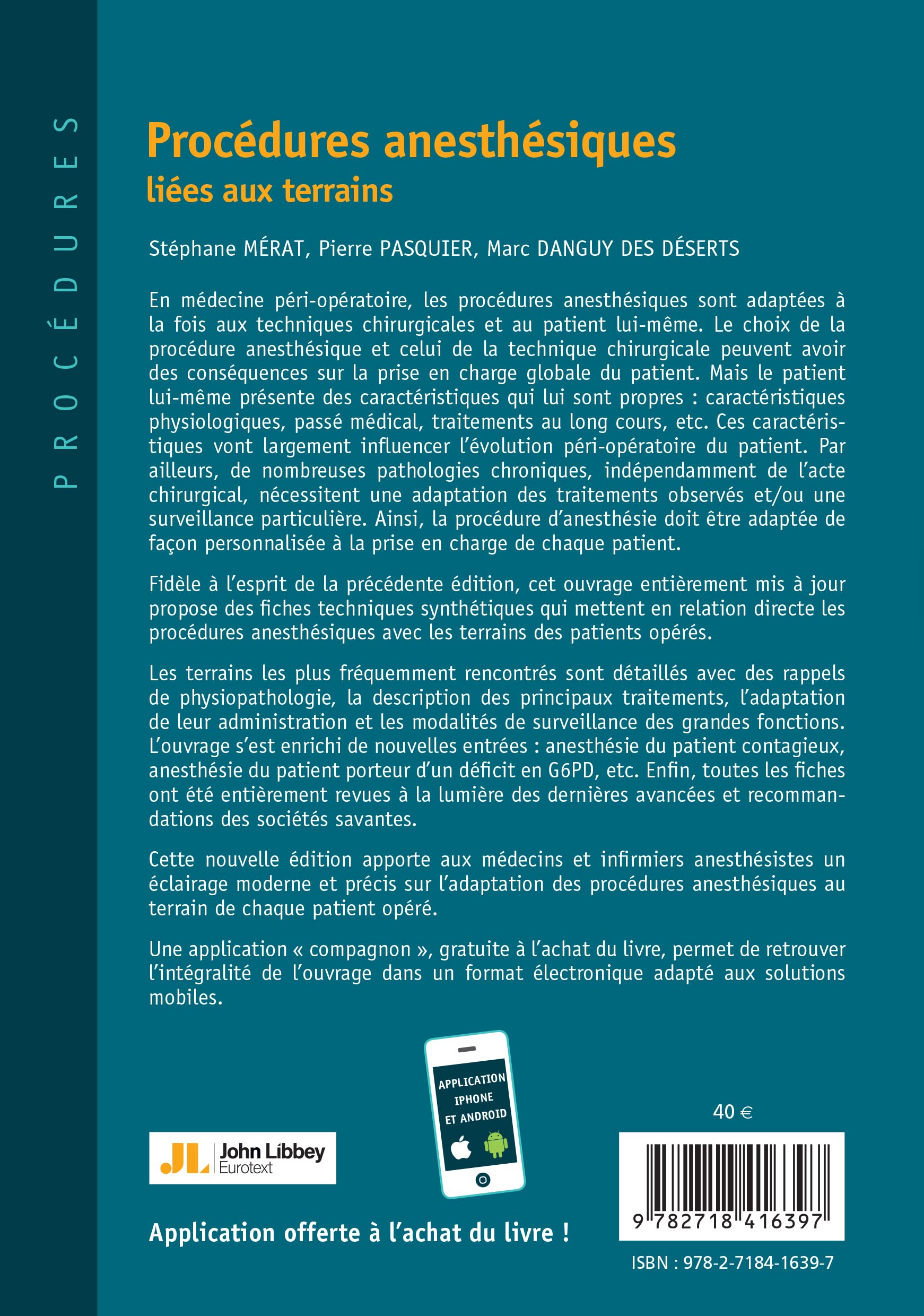 Procédures anesthésiques liées aux terrains: Volume 2