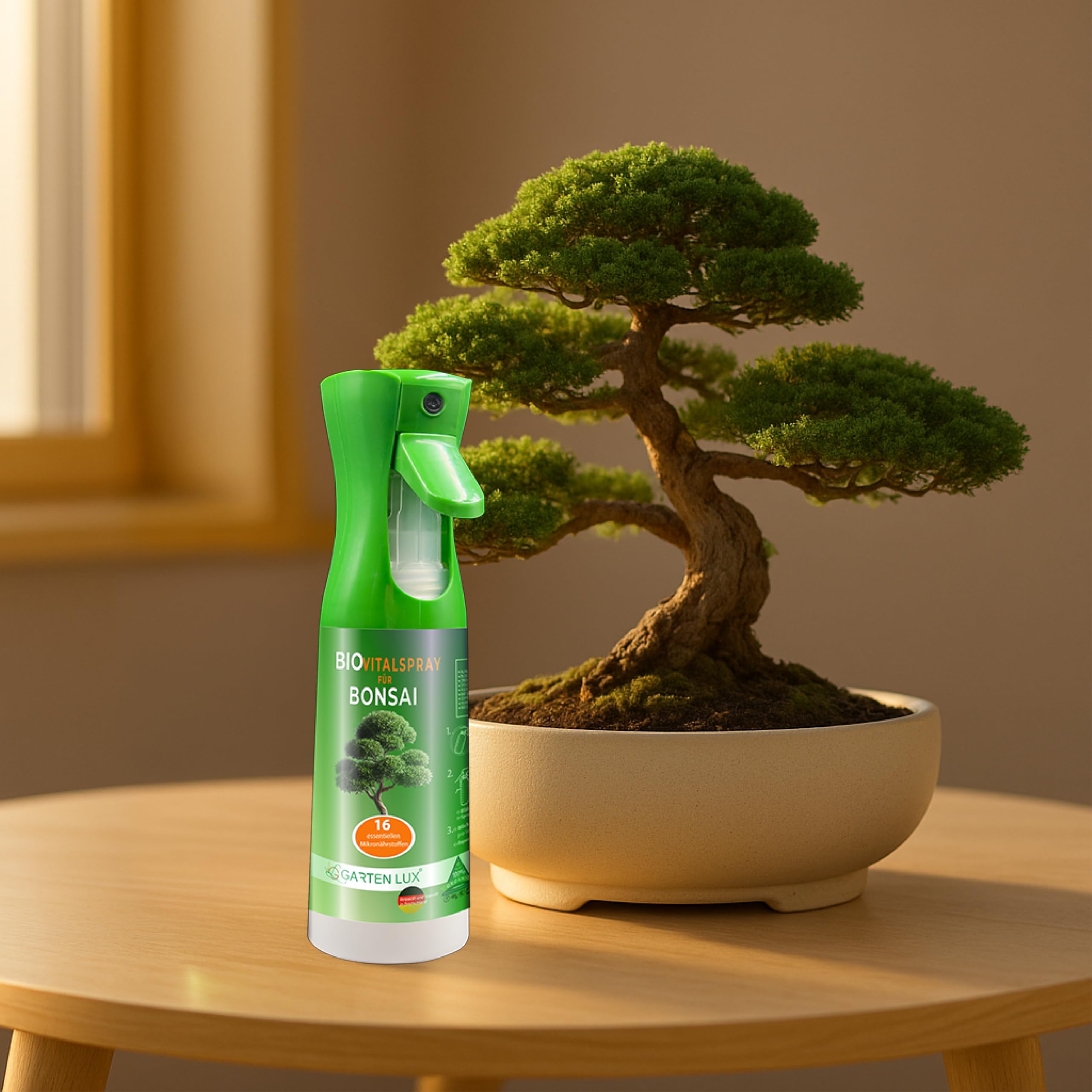 Garten Lux Spray bio Vital pour feuilles de bonsaï 300 ml 16 oligo-éléments