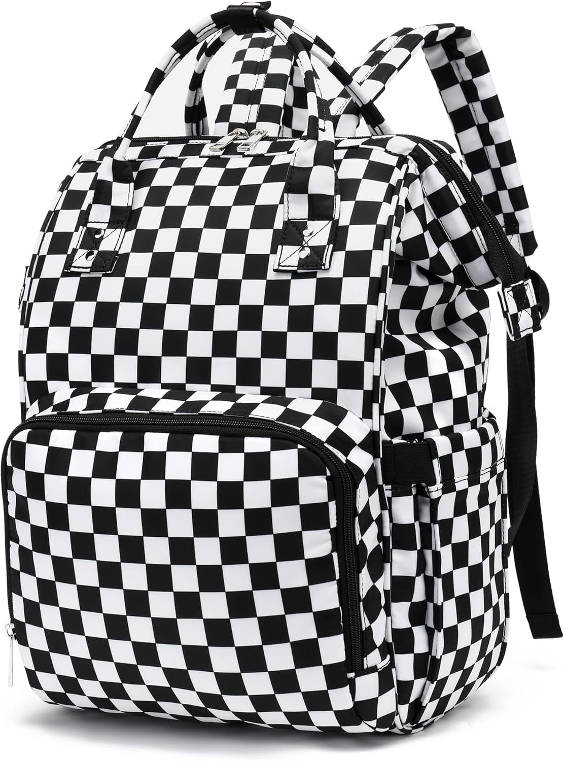 Xunteny Checkered Women Laptop Backpack, College School Backpack Bookbag 15.6 Inch Computer Backpacks for Work Business Travel