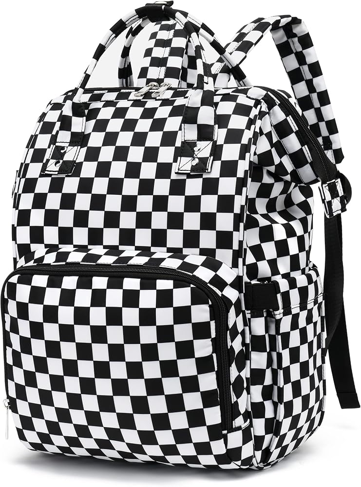Checkered Backpack Amazon.com: MININAI Y2K Aesthetic Checkered Backpack with  main image 4