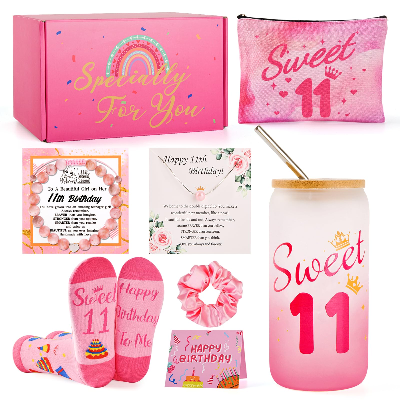 Gflyyue Personalised 11th Birthday Gifts for Girls,Double Digits Girls Gift Ideas,Unique Age 11 Keepsake Gifts for Daughter, Sister, Niece,Granddaughter (11th Birthday Gifts)