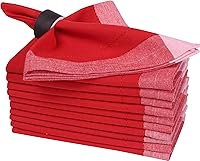 Vista 19 de Bedding Craft Juego de 12 servilletas de cena de tela de lino de linaza y algodón - 18x18 pulgadas, naturales con dobladillo, de tela reutilizable