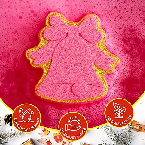 Miniatura 5 de Calendario de Adviento de Navidad 2025, regalos de bombas de baño para niños, 12 bombas de baño de burbujas sorprendentes en el interior, calendario