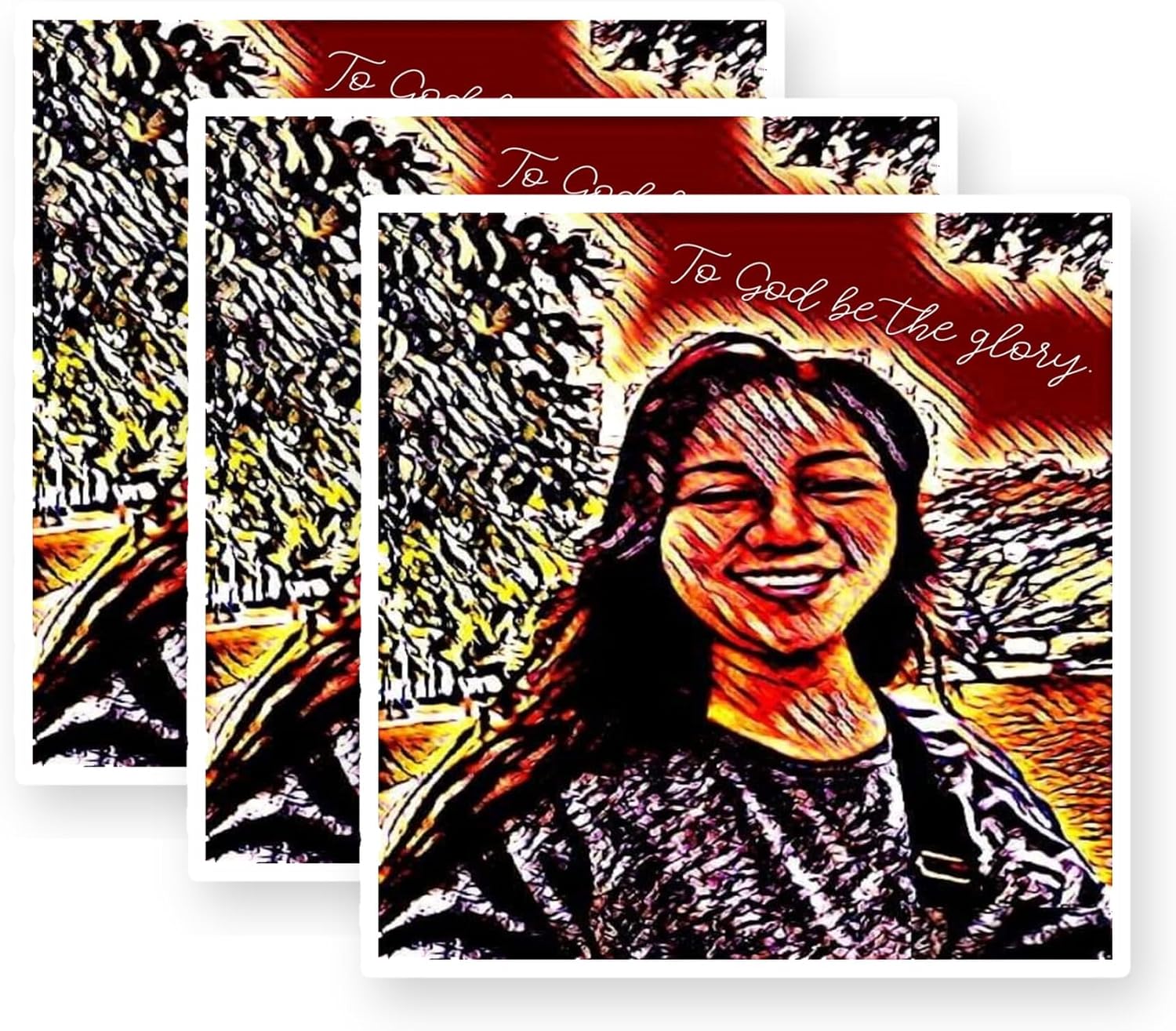 to God Be The Glory Vinyl Stickers 3 Pack 3 Inch