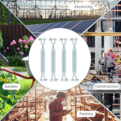 Miniatura 6 de Gancho tensor, tensor de mandíbula y mandíbula de acero galvanizado en caliente de 12 pulgada, tensor de límite de carga de trabajo de 2200 libras