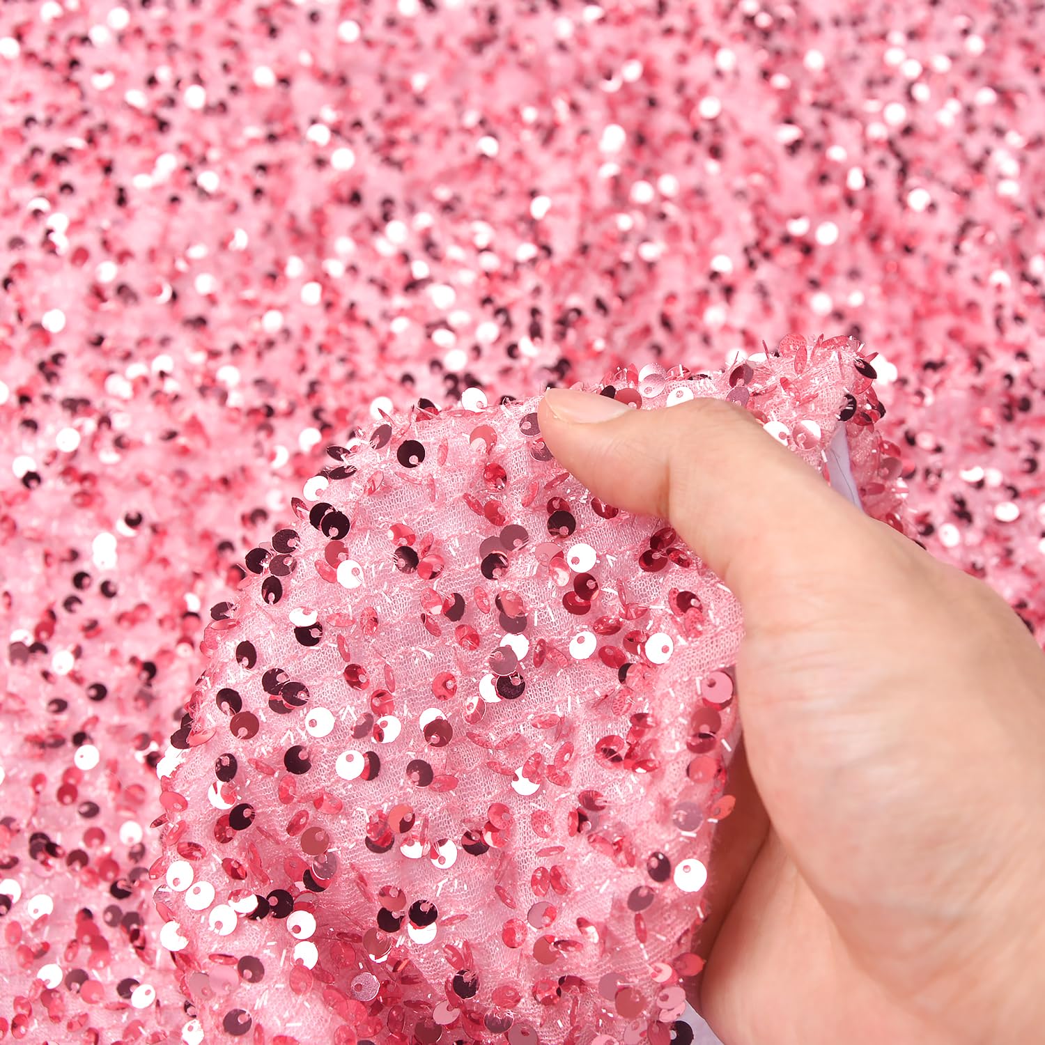 yuboo Pink Christmas Tree Skirt, 36 inches Glitter Candy Mothers Day Tree Skirt Mat Blush Pink Christmas Mothers Day Decor Decorations for Slim Pencil Trees