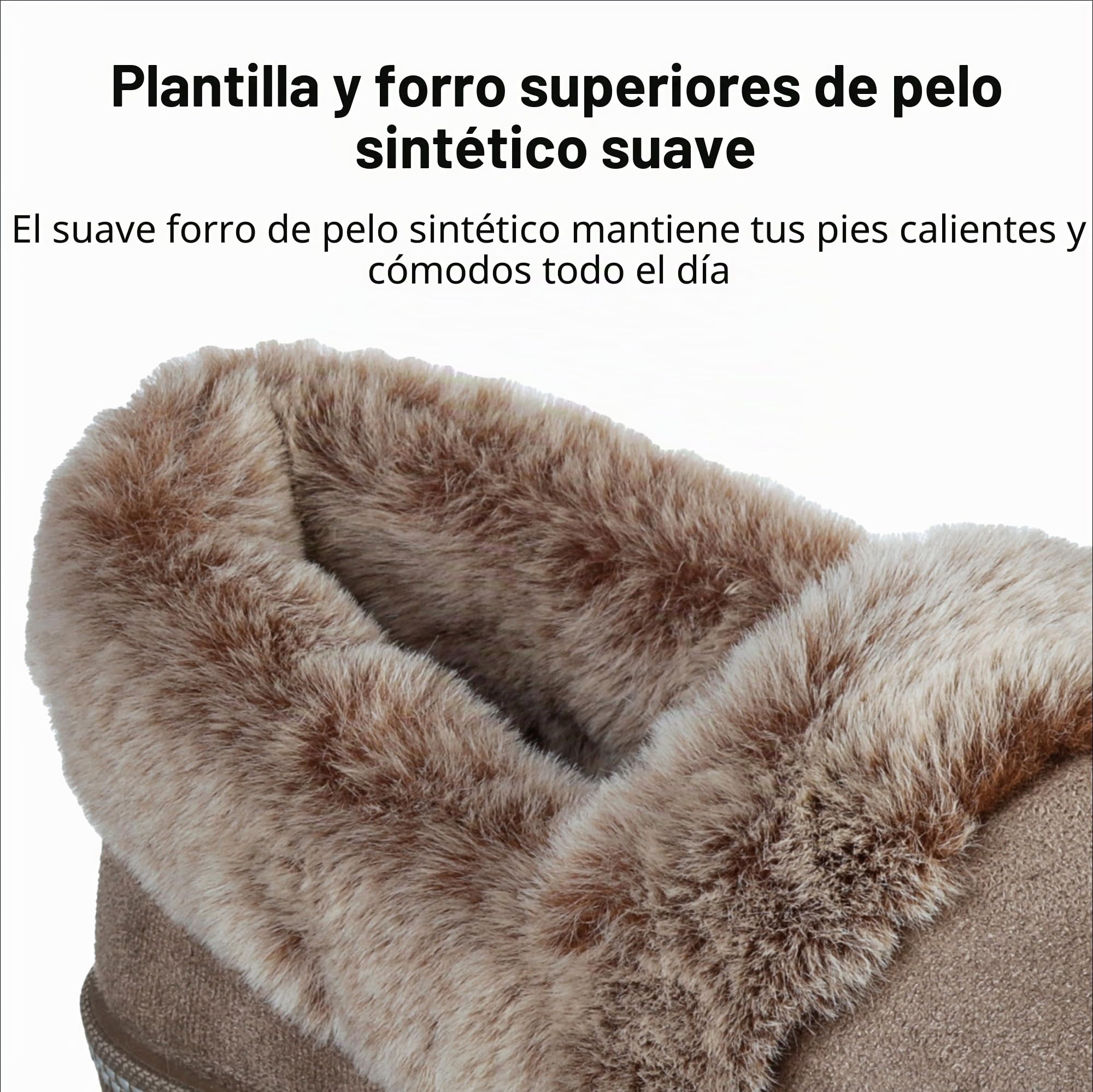 Skechers COZY CAMPFIRE TEAM TOASTY, Zapatilla baja para Mujer, Dark Taupe Microfiber Suede/ Faux Fur Line, 36 EU