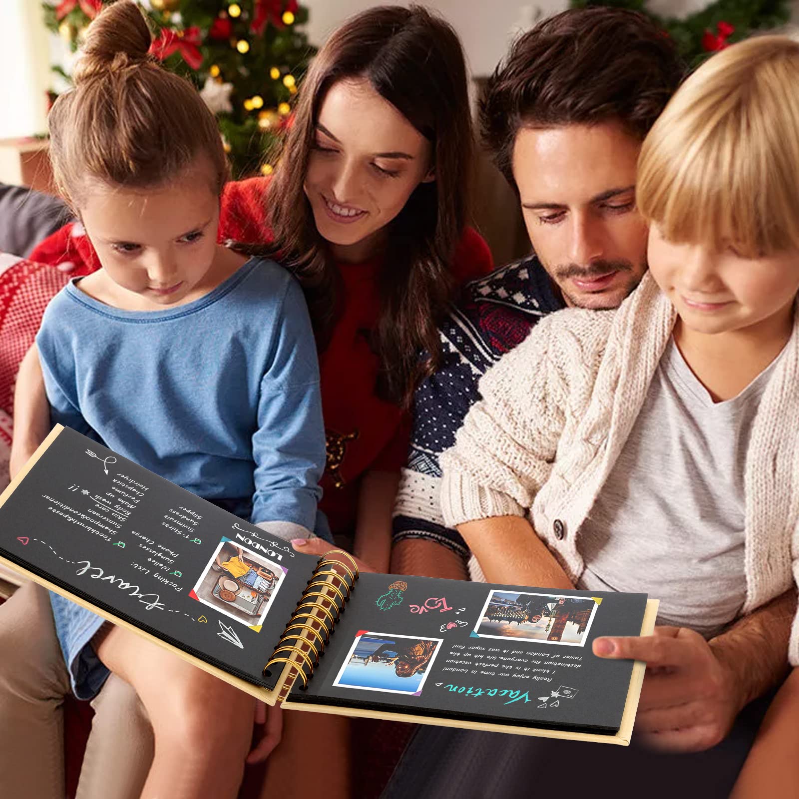 Popotop Album Fotografico Autoadesivo – 60 Pagine Per Foto 4x6, 5x7, 8x10 – Fai Da Te Per Ricordi Di Famiglia