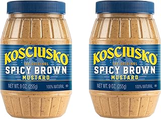 Sponsored Ad - Plochman's Kosciusko The Original Spicy Brown Mustard, Bold and Zesty Flavor, 9 Ounce Jar, 2-Pack
