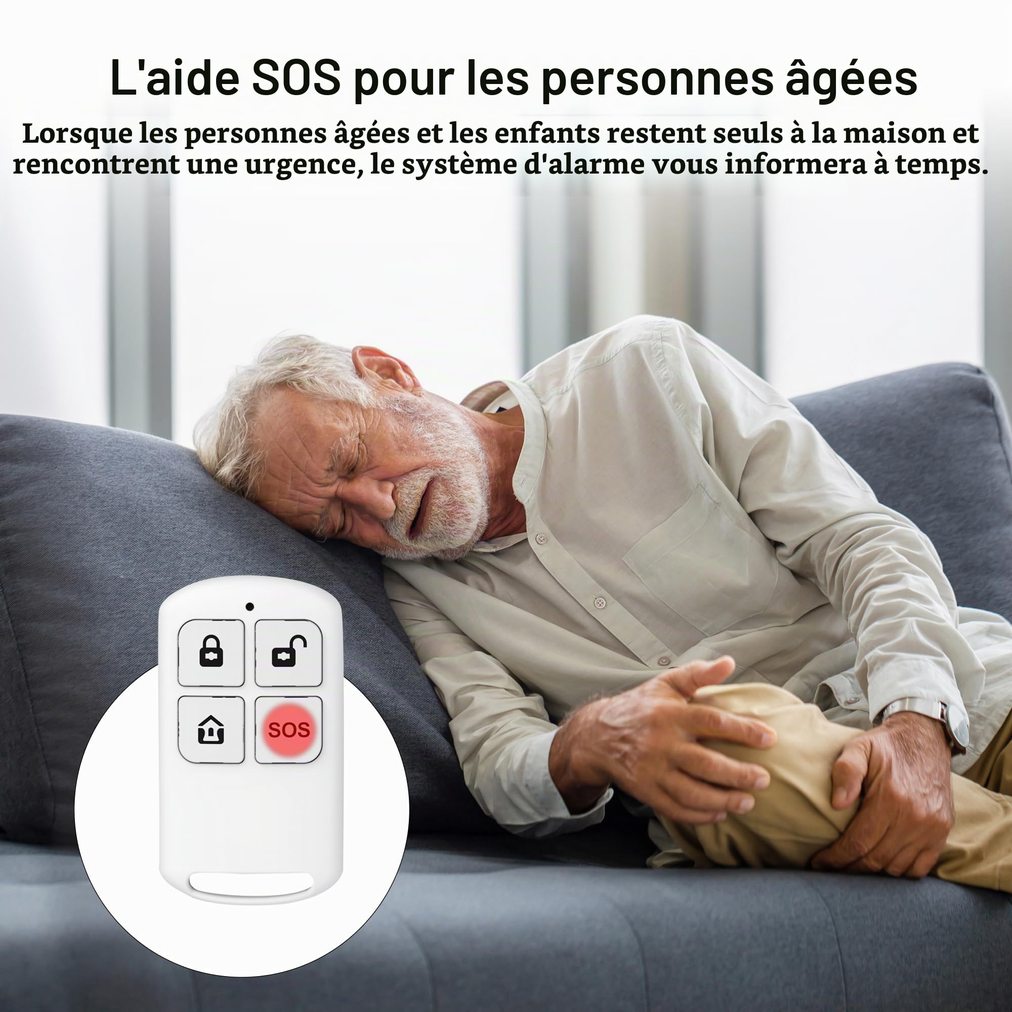 Système d'Alarme Maison, Protection Anti-Intrusion pour Maison (13pcs Kits) | Alarme Détecteurs de Mouvement, Capteurs de Porte/Fenêtre, Boutons SOS,Commande à Distance, WiFi Alarme Sécurité Intelligente