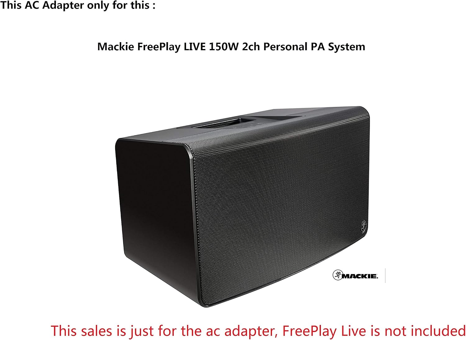 Charger Compatible with Mackie FreePlay Live 150W PA System