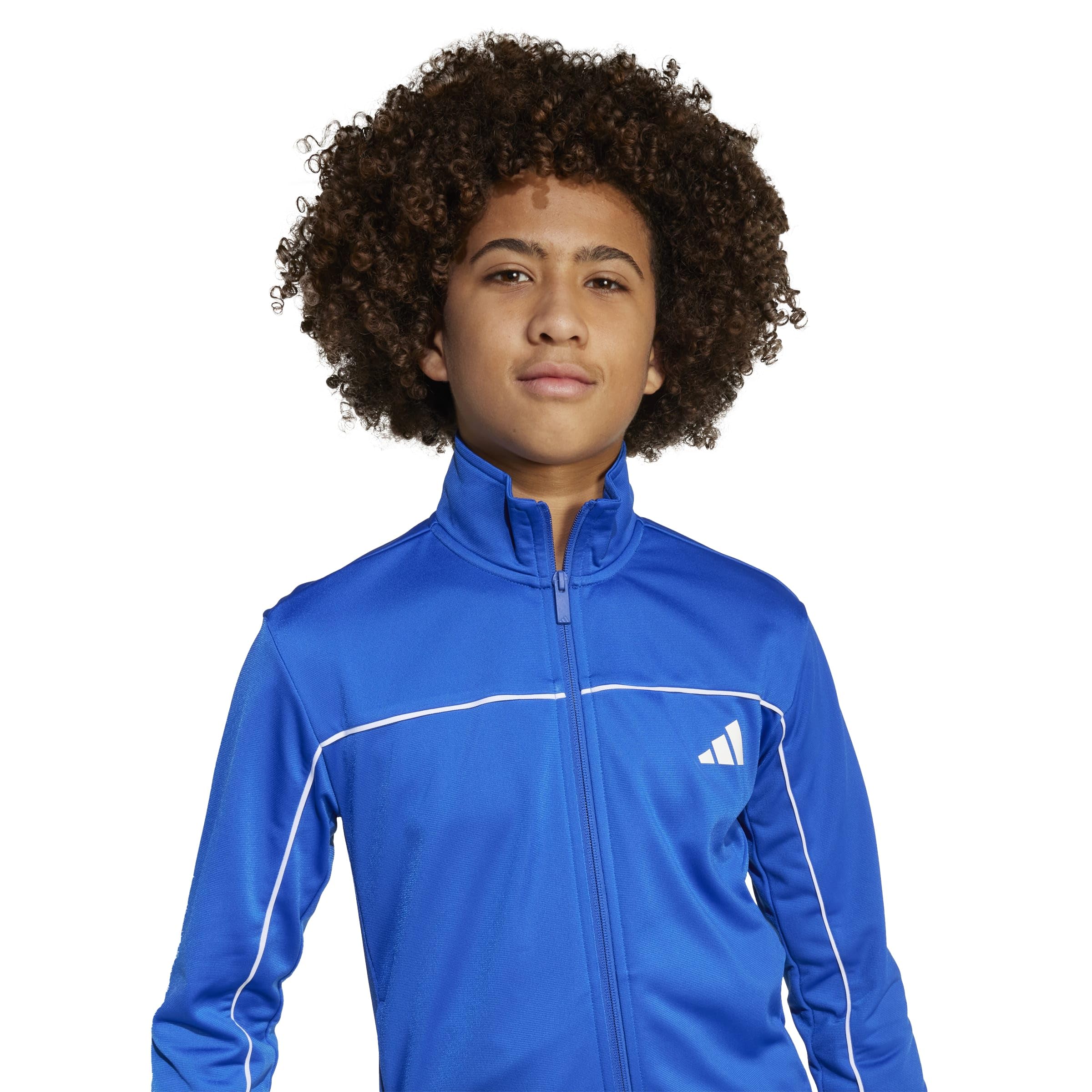 adidas Uniseks - dzieci Junior Tricot Colourpop Track Suit, team royal blue/white, 11-12 Years