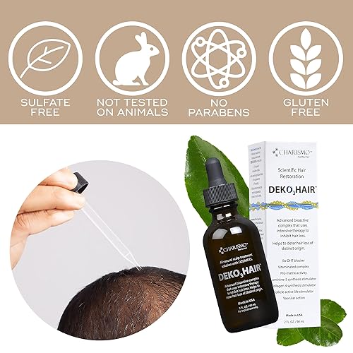 Miniatura 6 de USA Dekohair - Suero para el crecimiento del cabello, detiene el adelgazamiento del cabello, promueve el crecimiento, aumenta el volumen de las