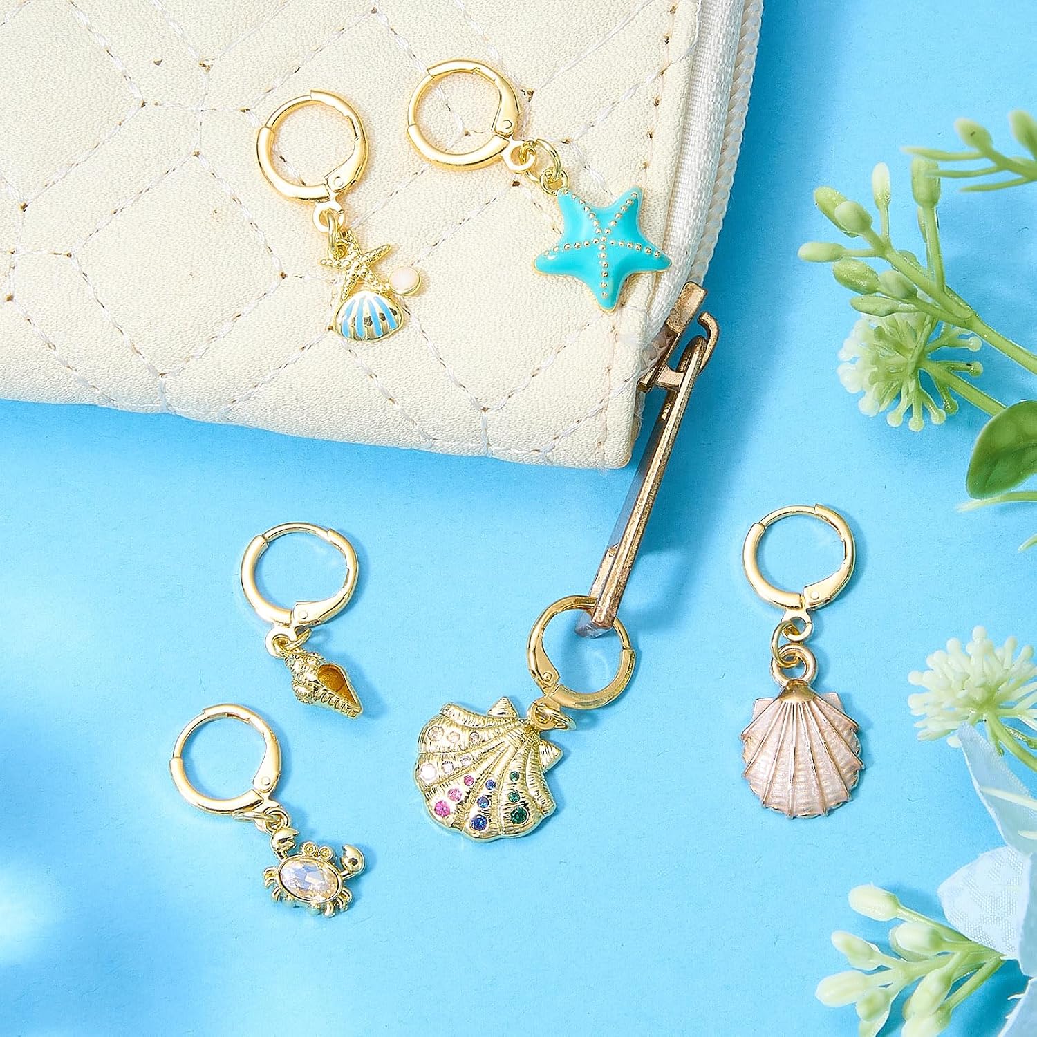 Gold Bikini Charms for Jewelry Making Keychain Beach Swimsuit Charms Pendant for Earring Necklace Purse Bag