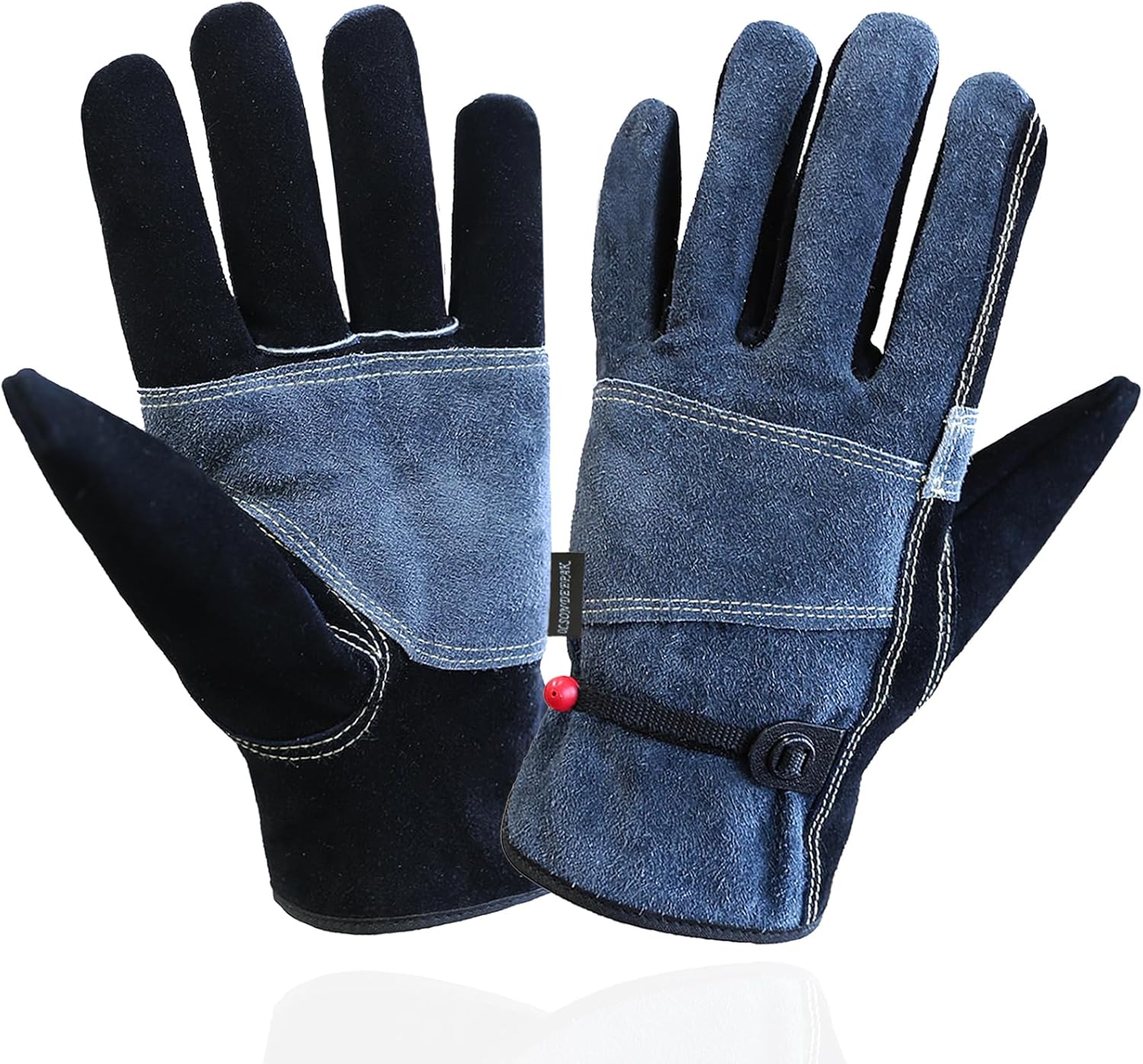 Cowhide Leather Work Gloves for Gardening,Construction,Welding,Chainsaw,Farm,Cotton Lined,Utility