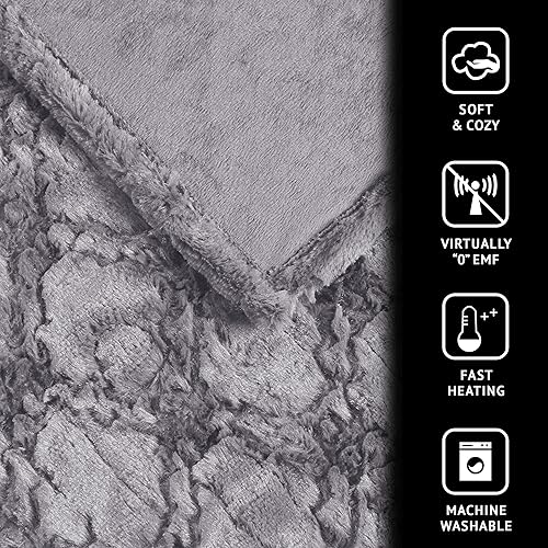 Miniatura 4 de Beautyrest manta eléctrica con patrón ogee, cálida y suave,con apagado automático