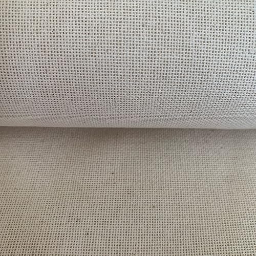 Miniatura 3 de Tela de punto de cruz, bordado de tela Evenweave de 32 unidades, color natural cálido crudo, 59 pulgadas de ancho x 39 pulgadas de largo