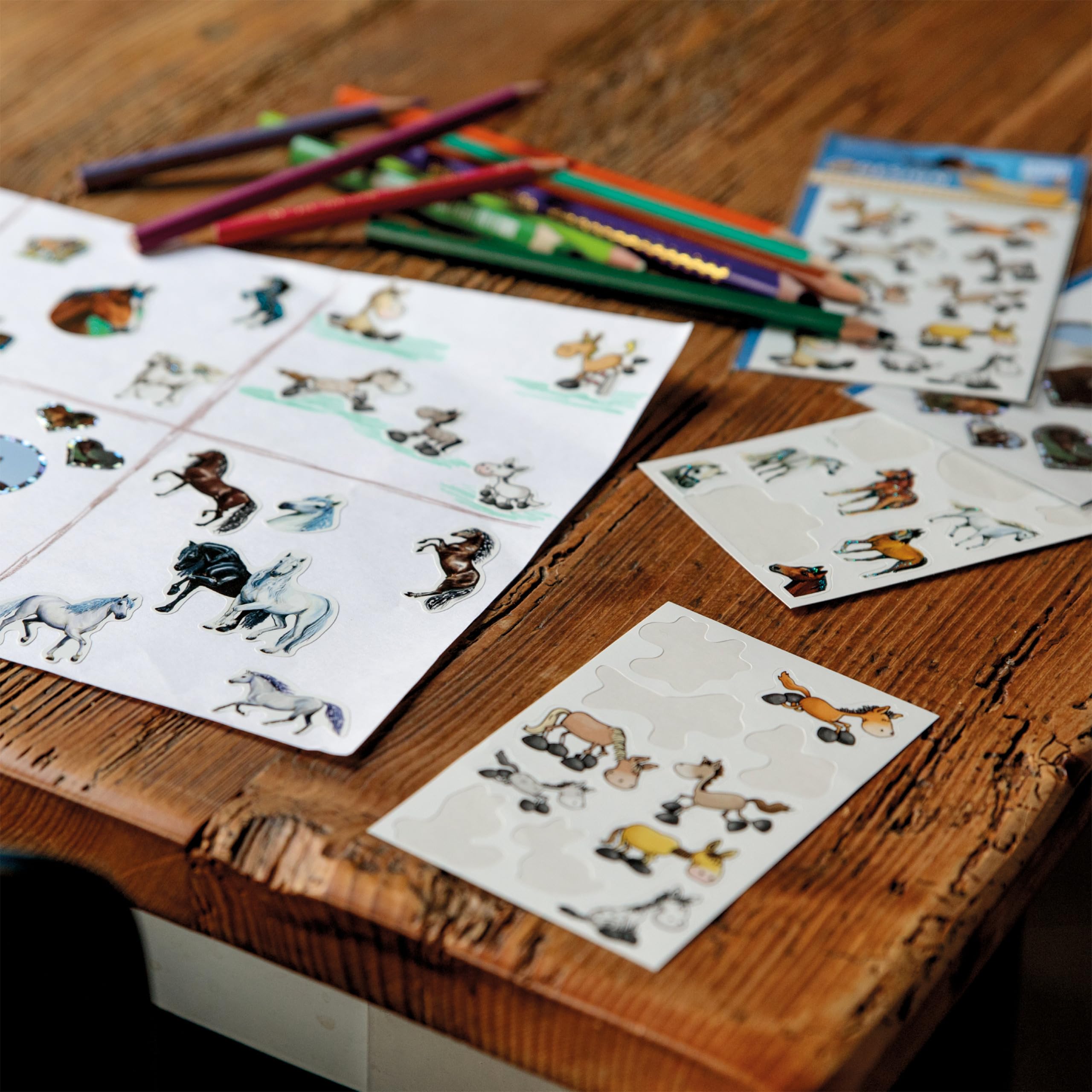 Bauernhof-Tier Sticker Set | 33 Aufkleber, Ca. 30 Mm | Für Partytüten, Scrapbooking & Notizbücher