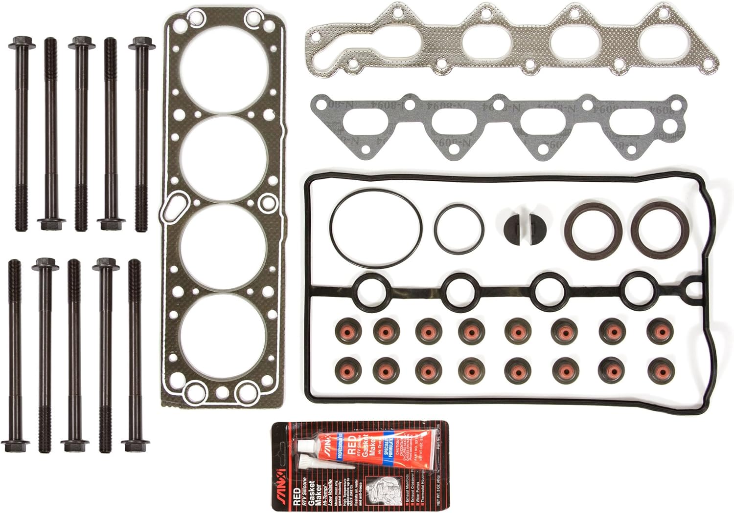 Evergreen HSHB7013 Cylinder Head Gasket Set Head Bolt