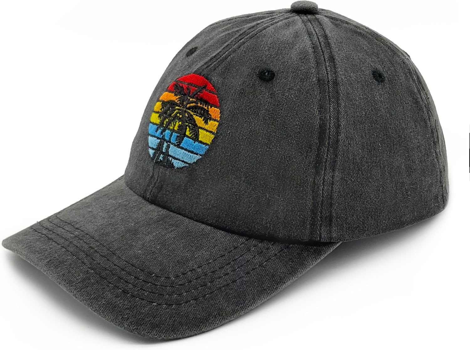 Embroidered Baseball Cap Vintage Washed Cotton Hat for Men Women - Image 2