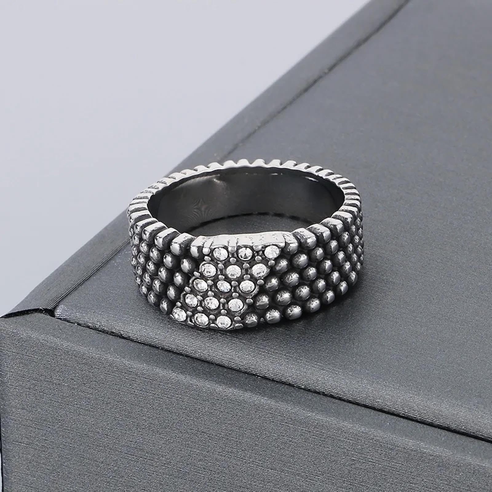 Ring Ringe Damen Bijouterie Herren Mode Ringe Für Frauen Männer Gold Silber Farbe Glänzende Zirkon Runde Perlen Oberfläche Ringe Eheringe Schmuck