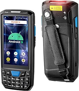 MUNBYN Android Barcode Scanner with Numeric Pad Mobile Computer with 2D Scanner 4.5-inch Handheld Rugged PDA, Android 9 Support Wireless Wi-Fi 4G LTE for Warehouse Delivery Retail Inventory Management