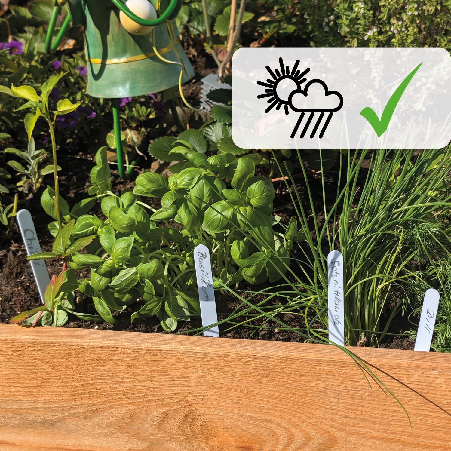 com-four® 100x Etiquetas para Plantas con lápiz - Etiquetas enchufables de 12 cm para Habitaciones, Balcones, Jardines - Tapones para Plantas para etiquetar (100 Piezas - Blanco - 12cm)