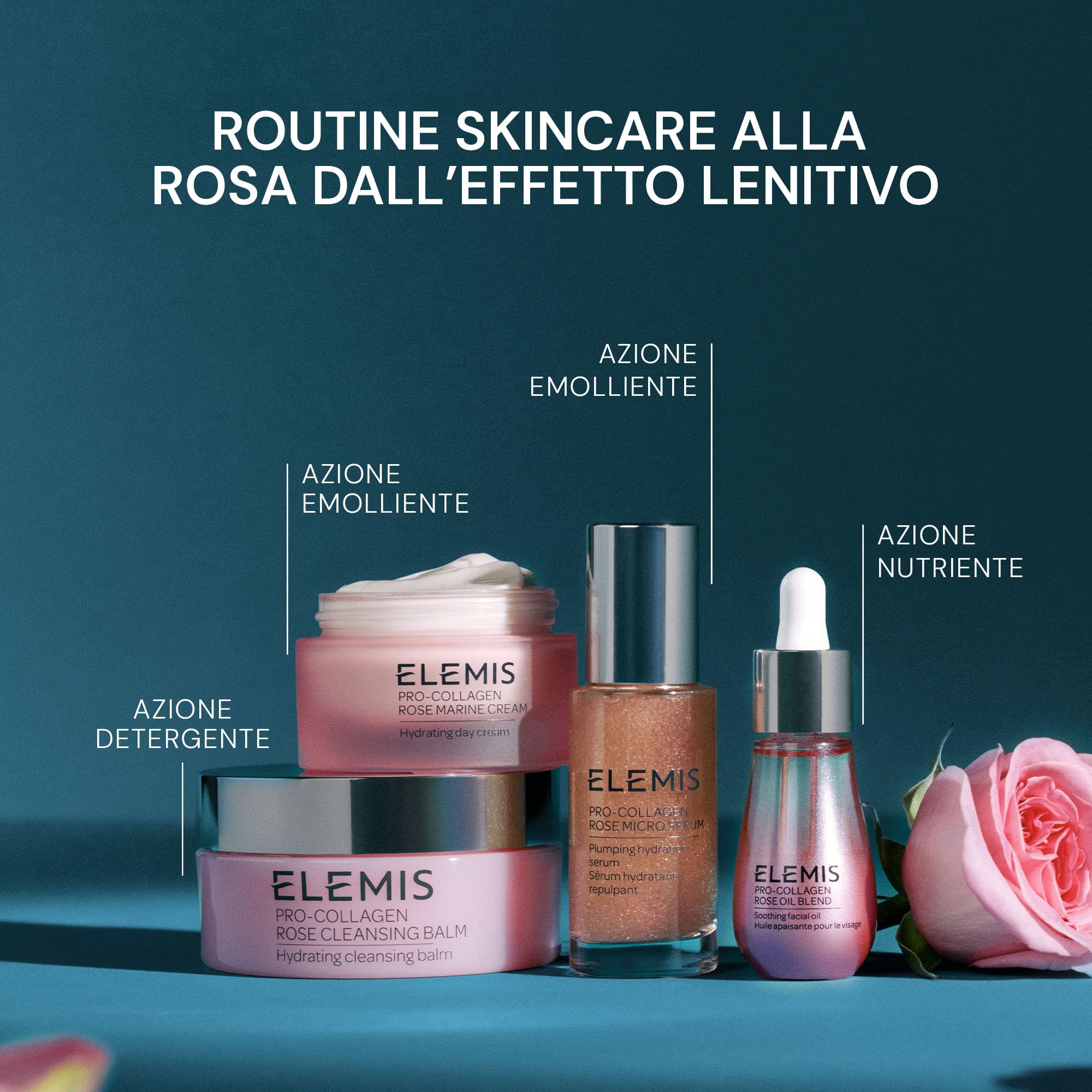 ELEMIS Pro-Collagen Rose Micro Serum 30ml, Clinicamente Testato - Siero Viso Idratante con Estratto di Rosa, Siero Anti Età per una Pelle Rimpolpata, Luminosa e Intensamente Idratata