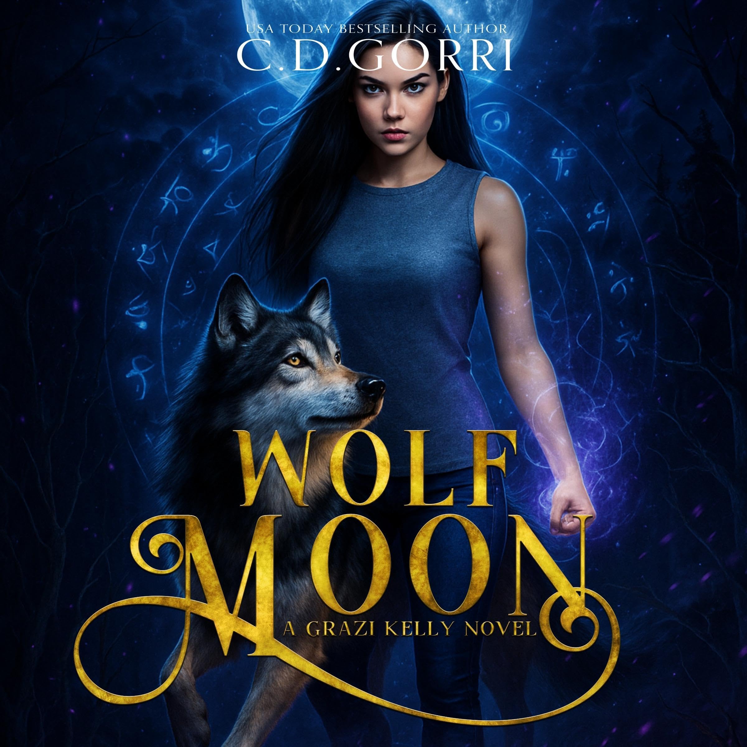 Cover art for Wolf Moon: A Grazi Kelly Novel #1