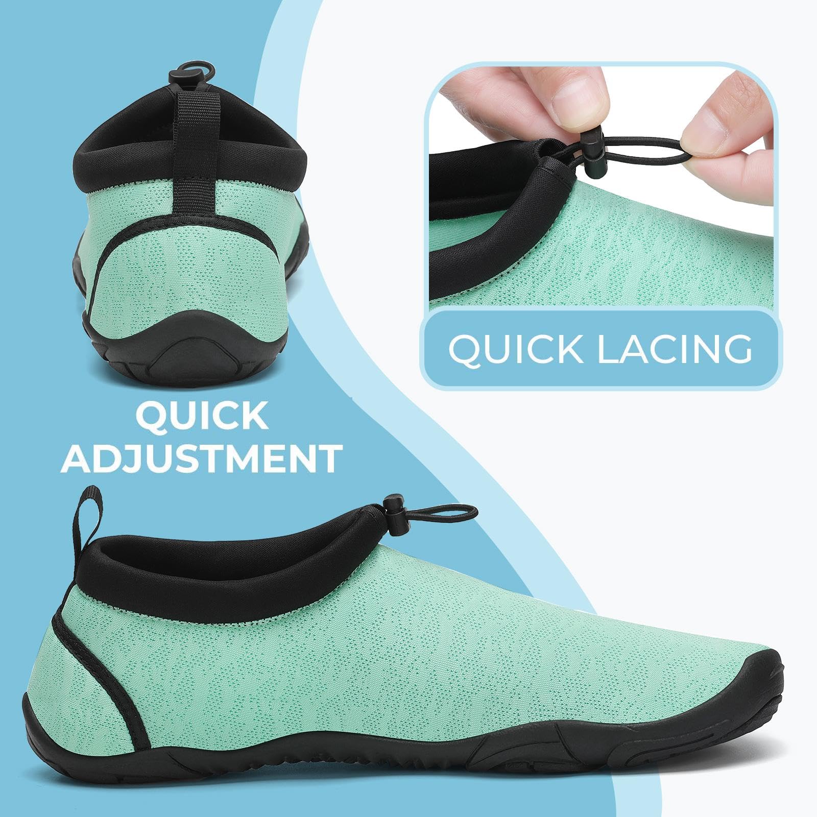 Mishansha Unisex Sport Acquatici Scarpe Donna Leggero Antiscivolo Scarpe da Surf Uomo Summer Immersione Scarpette per Beach Swim Yoga 36-46EU