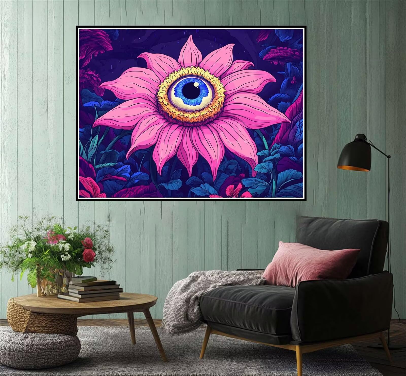 Malowanie po numerach Dorośli Słonecznik Malowanie po numerach Abstrakcyjne Malowanie według numerów DIY Dorośli DIY Obraz olejny na płótnie, 100x120cm Duże Obrazy Dekoracja Sypialni y-1274